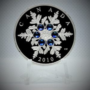 2010 Canada 1oz Crystal Snowflake .9999 Silver Coin
