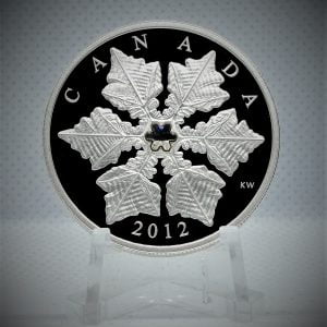 2012 Canada $20 1oz Crystal Snowflake .9999 Silver Coin